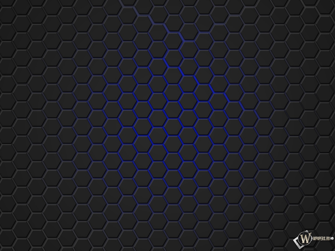 Синяя гексагональная решётка 1152x864