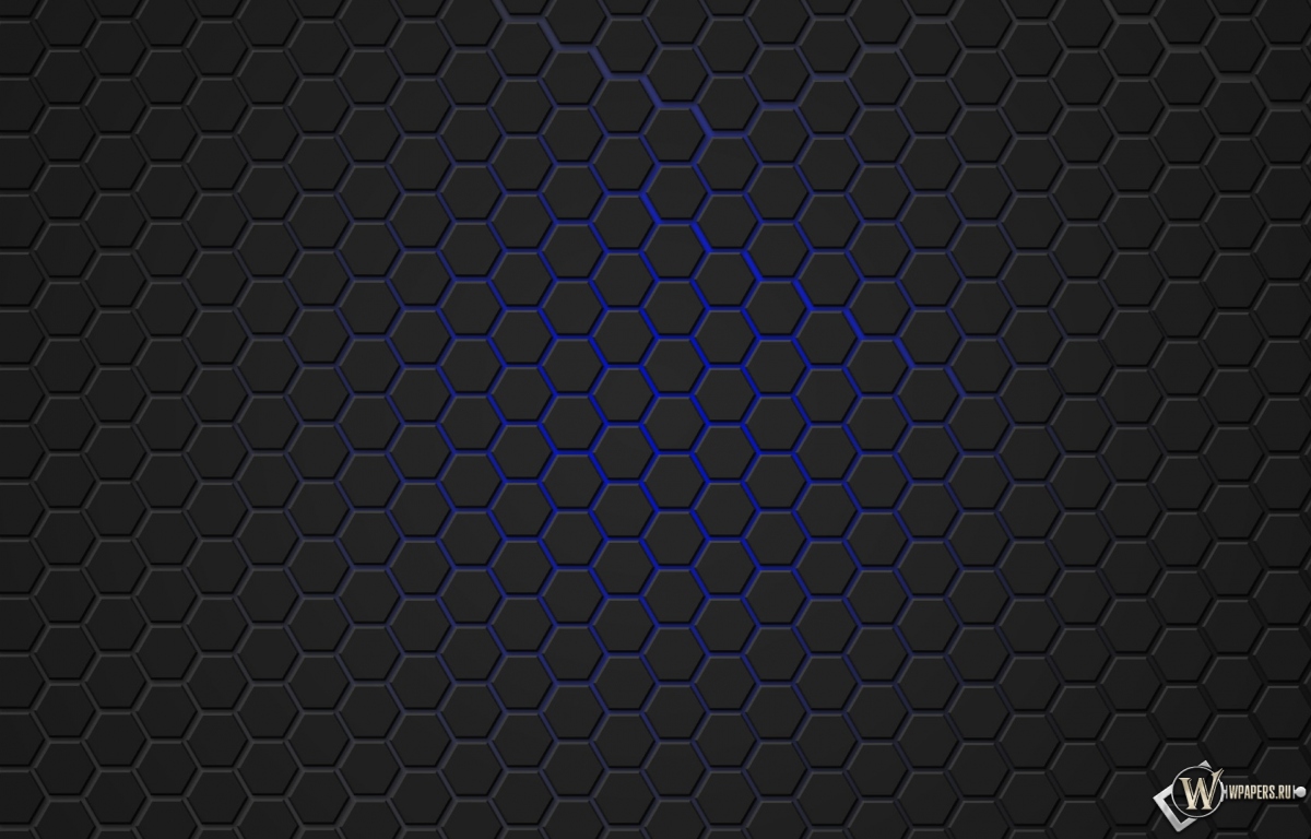 Синяя гексагональная решётка 1200x768
