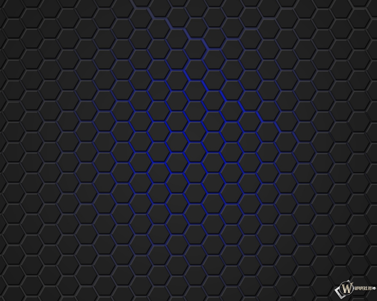 Синяя гексагональная решётка 1280x1024