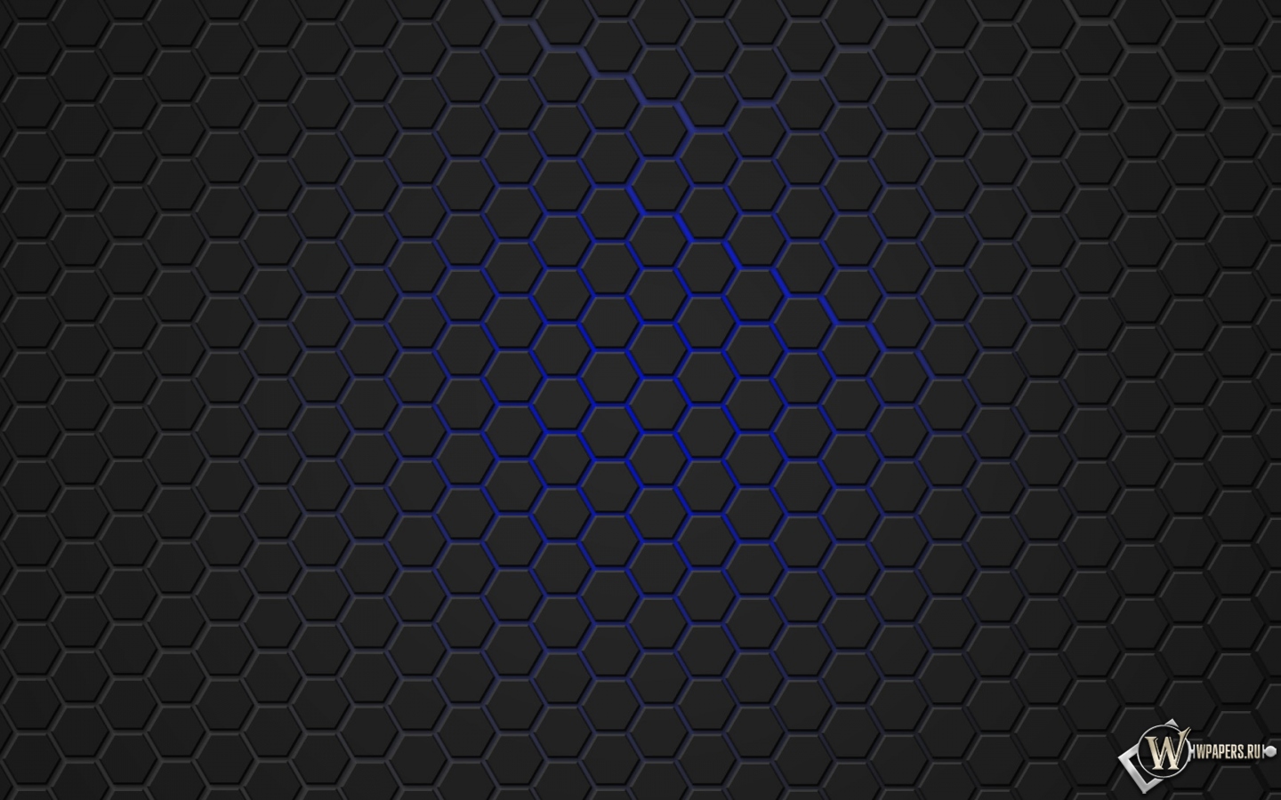 Синяя гексагональная решётка 1440x900
