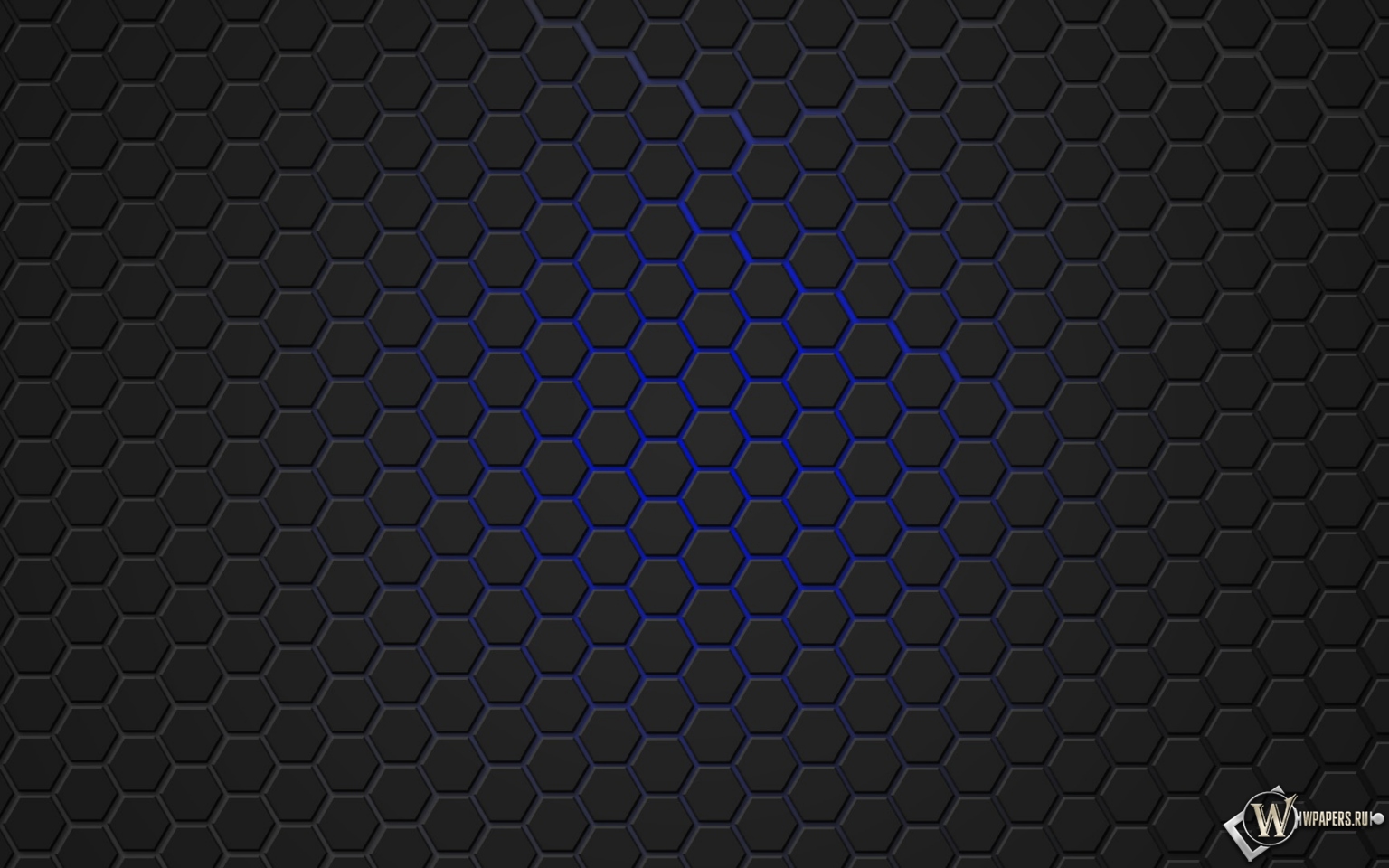 Синяя гексагональная решётка 1536x960