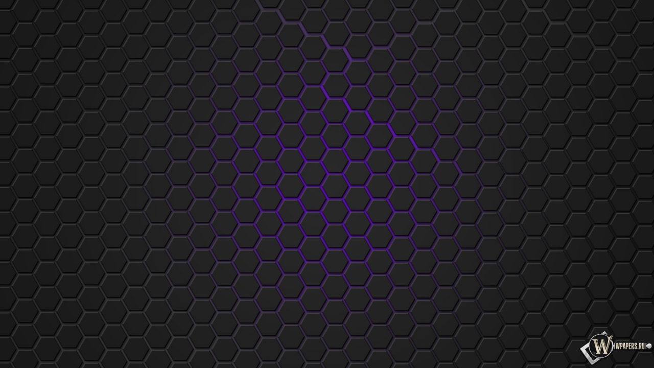 Фиолетовая гексагональная решётка 1280x720