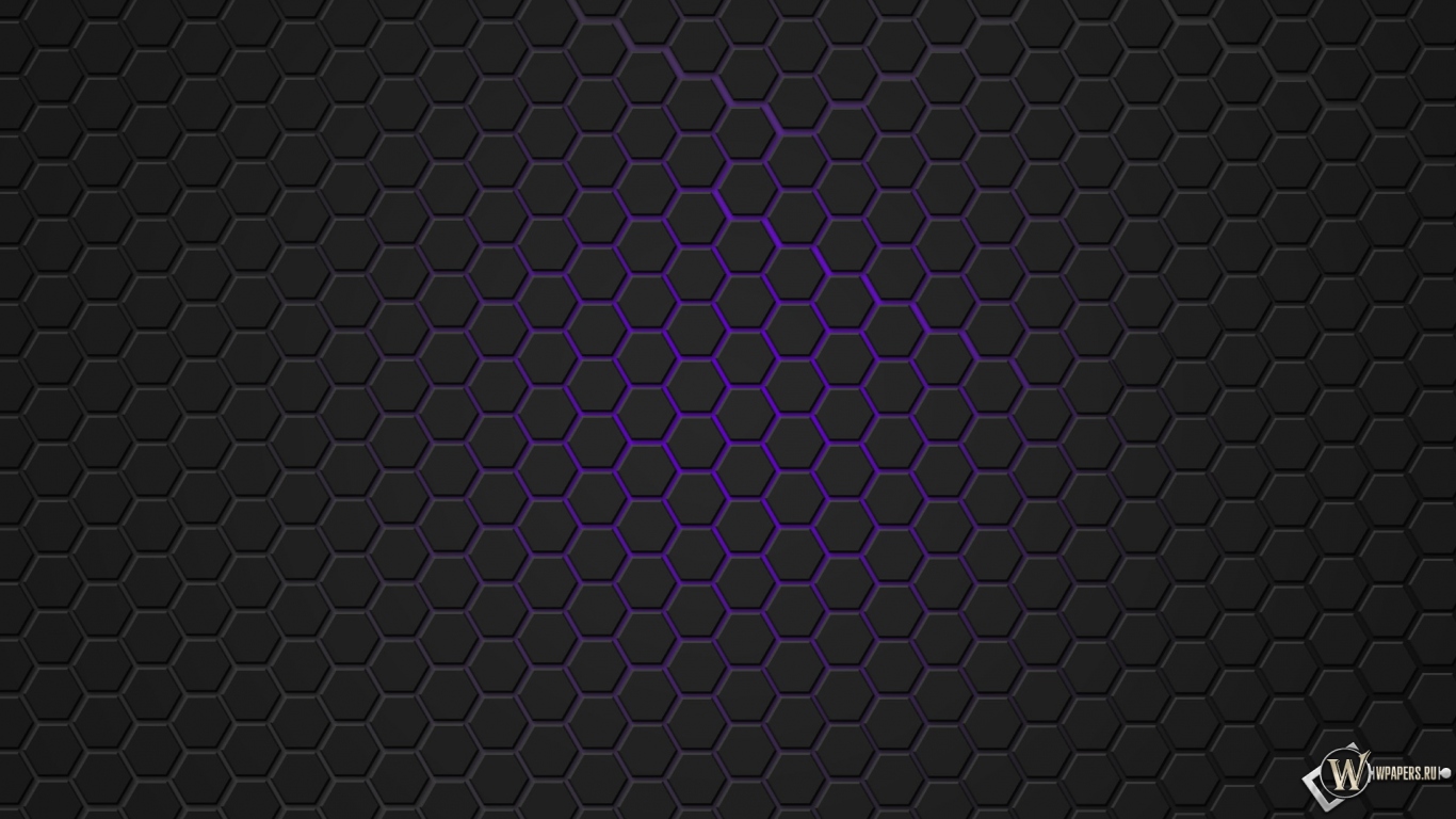 Фиолетовая гексагональная решётка 1366x768