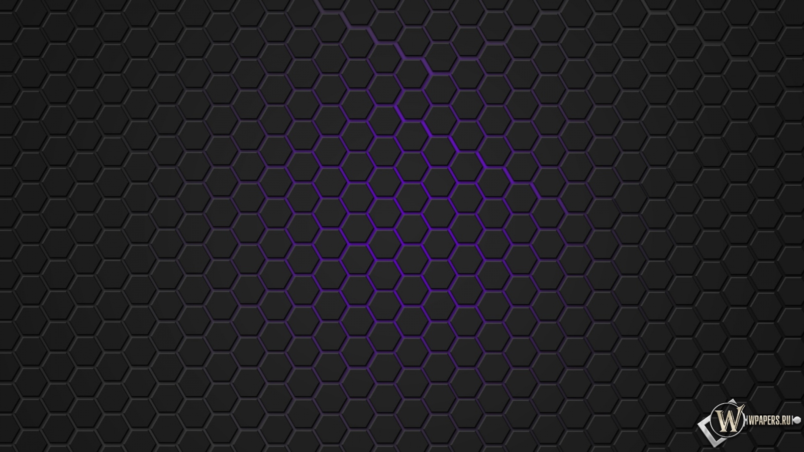 Фиолетовая гексагональная решётка 1600x900
