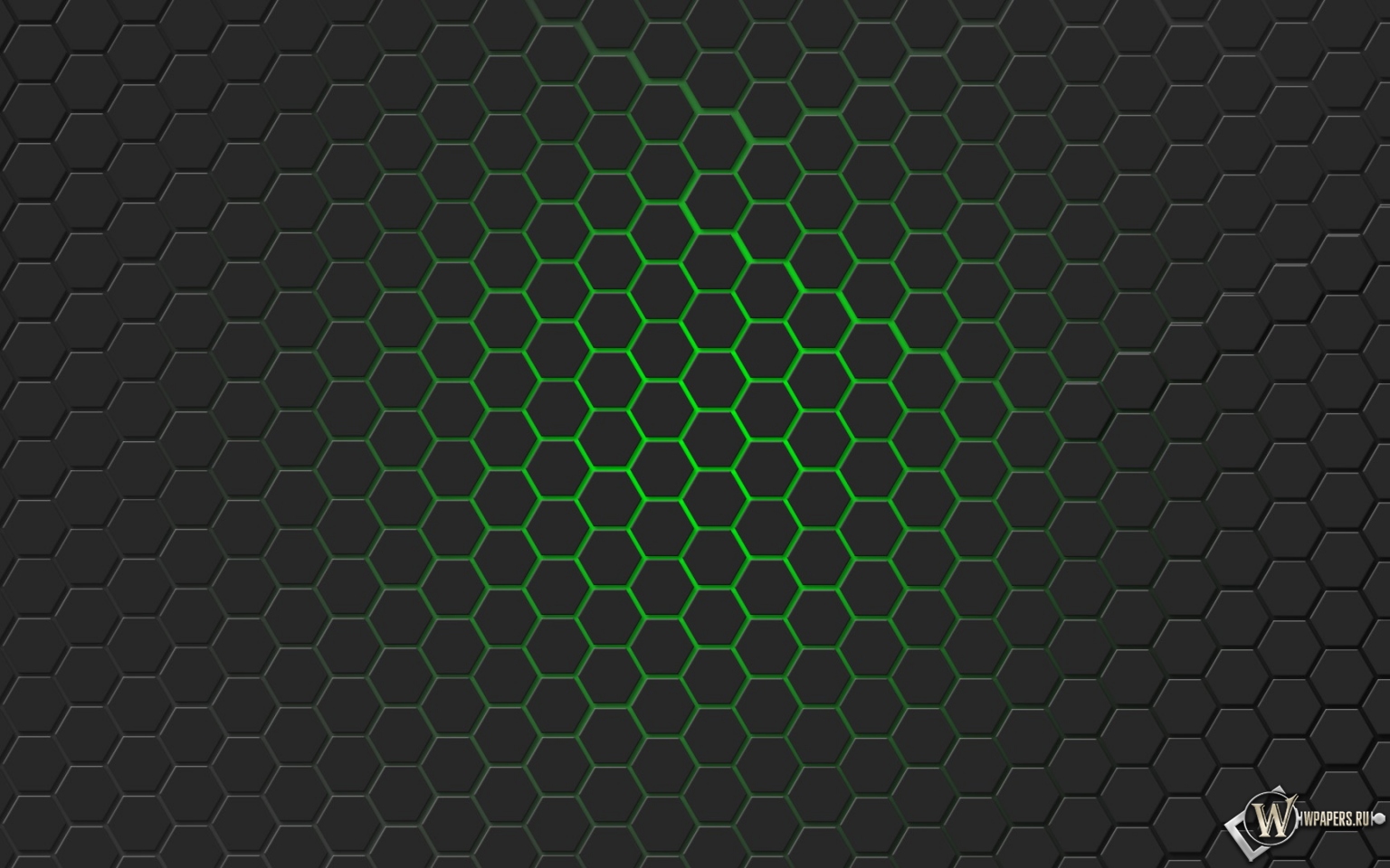 Зелёная гексагональная решётка 1536x960
