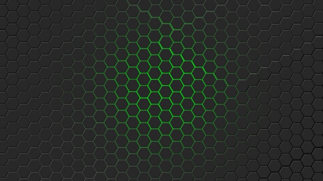 Зелёная гексагональная решётка