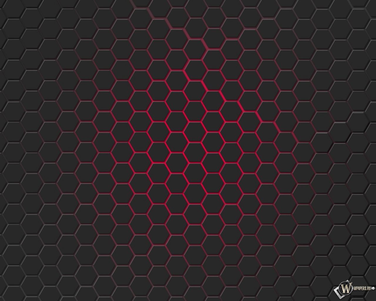 Красная гексагональная решётка 1280x1024