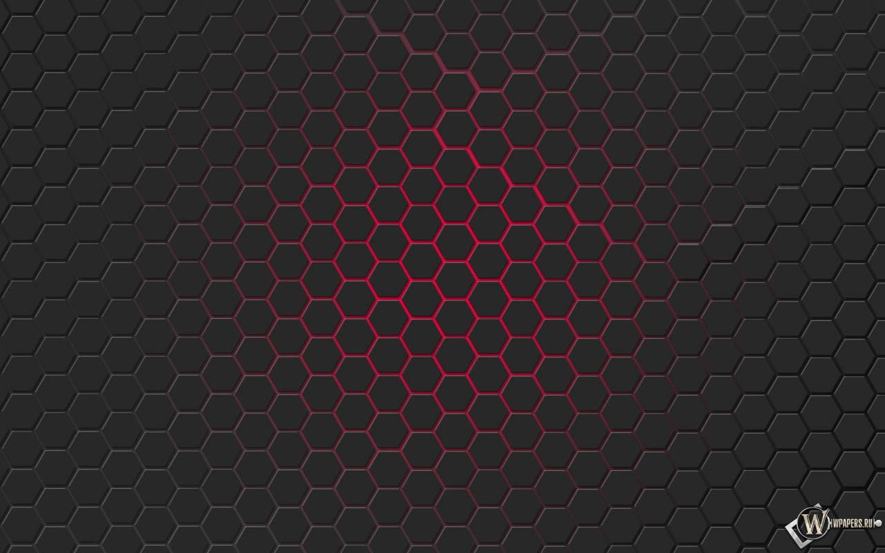 Красная гексагональная решётка 1280x800