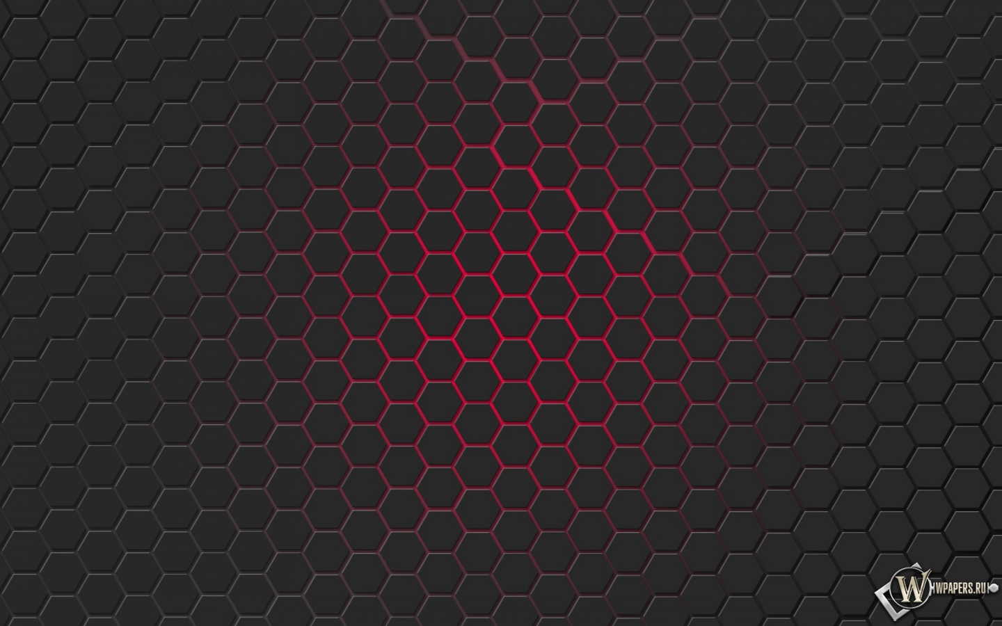 Красная гексагональная решётка 1440x900