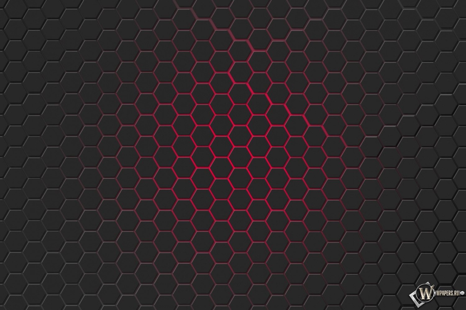 Красная гексагональная решётка 1500x1000