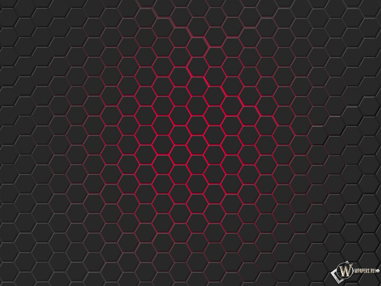 Красная гексагональная решётка 1600x1200