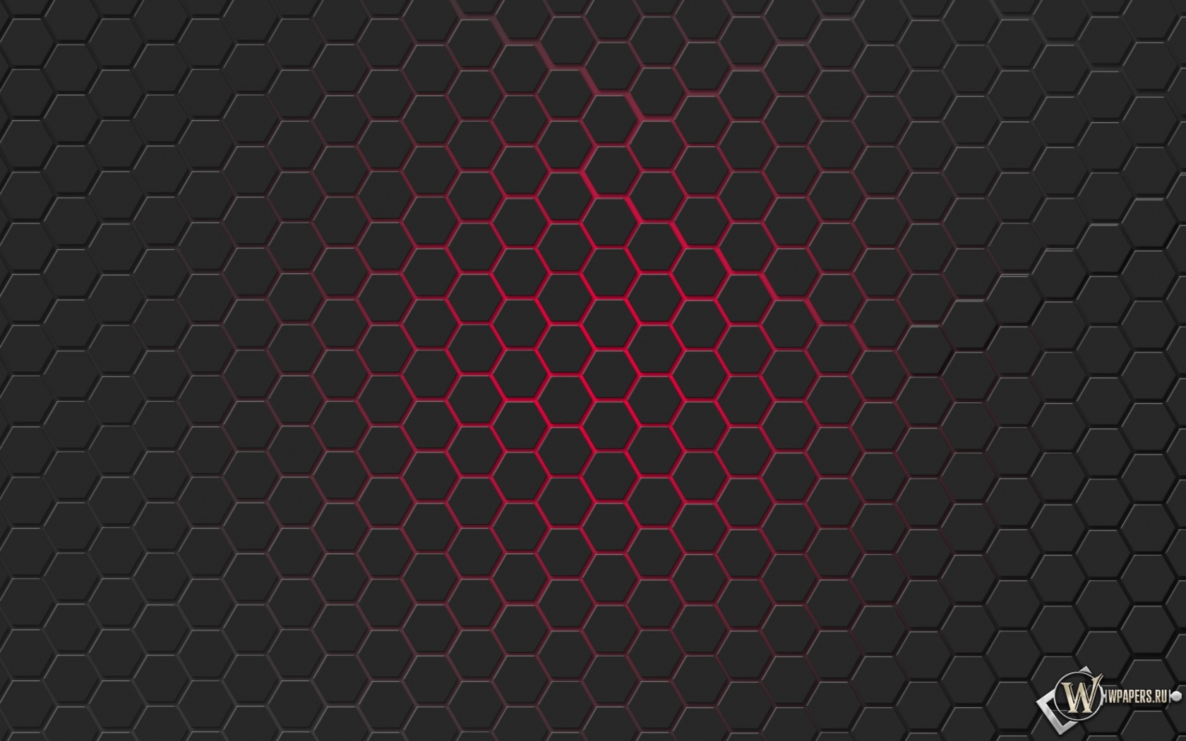 Красная гексагональная решётка 1680x1050
