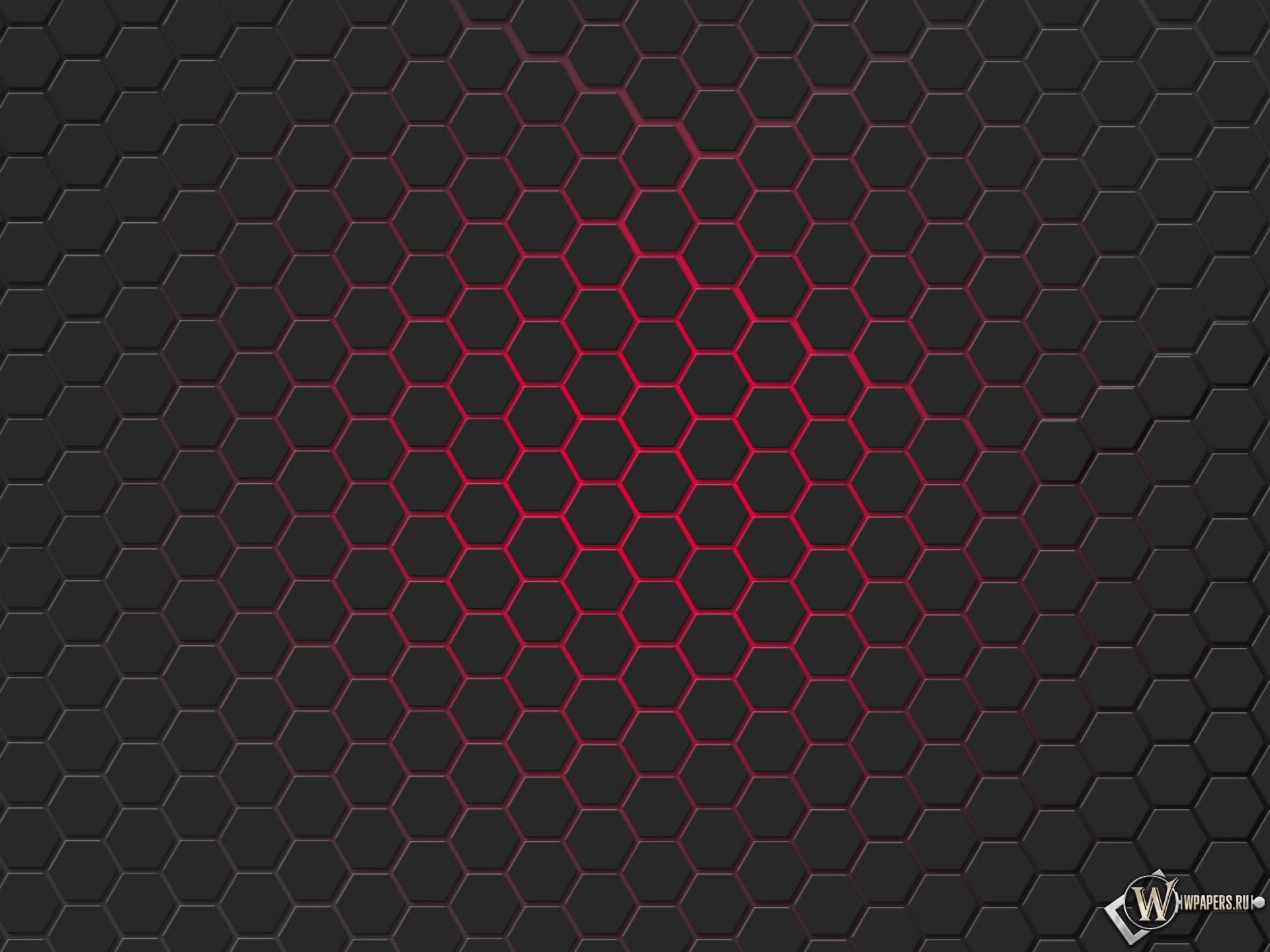 Красная гексагональная решётка 1920x1440