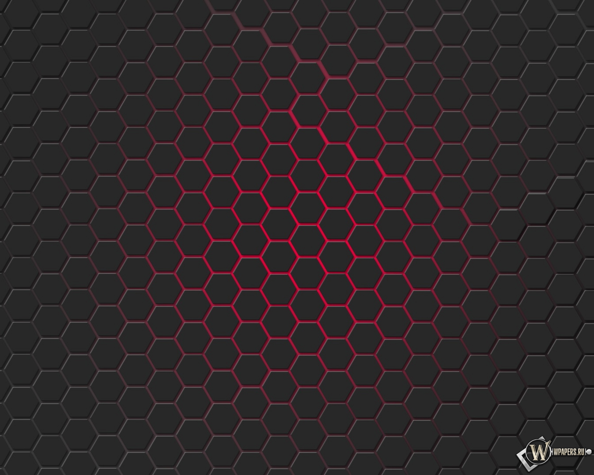 Красная гексагональная решётка 1920x1536