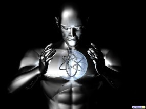 Обои Атом: Энергия, Робот, Атом, 3D Графика