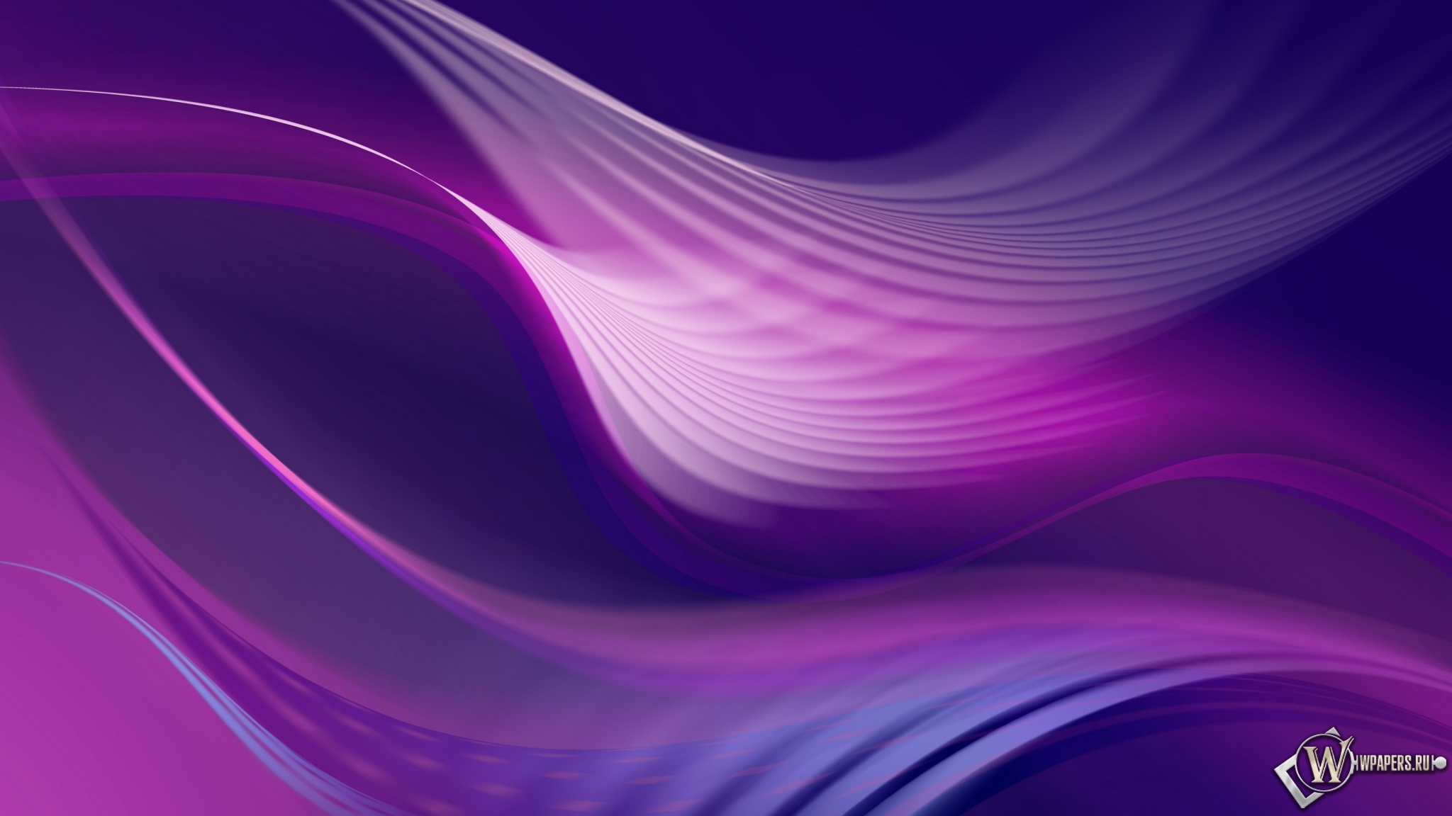 Фиолетовые волны 2048x1152