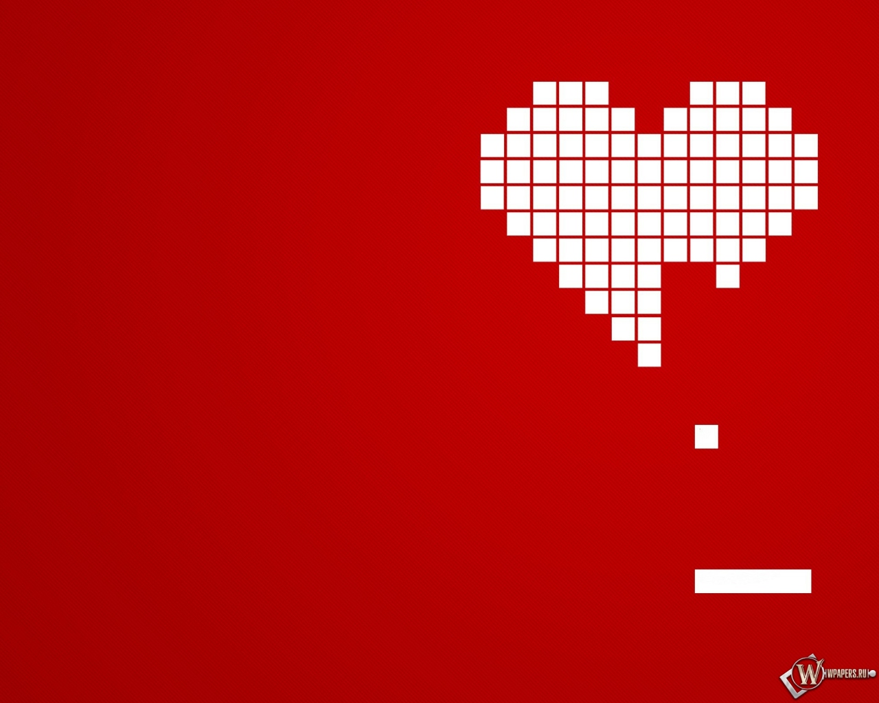Сердце из кубиков 1280x1024