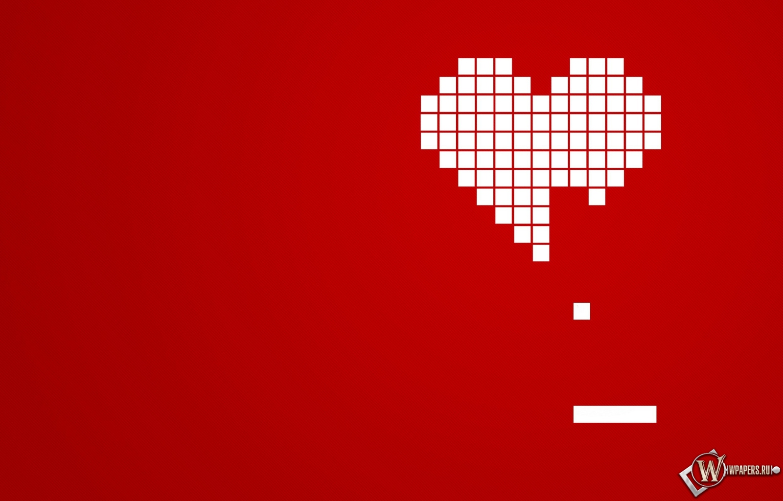 Сердце из кубиков 1600x1024