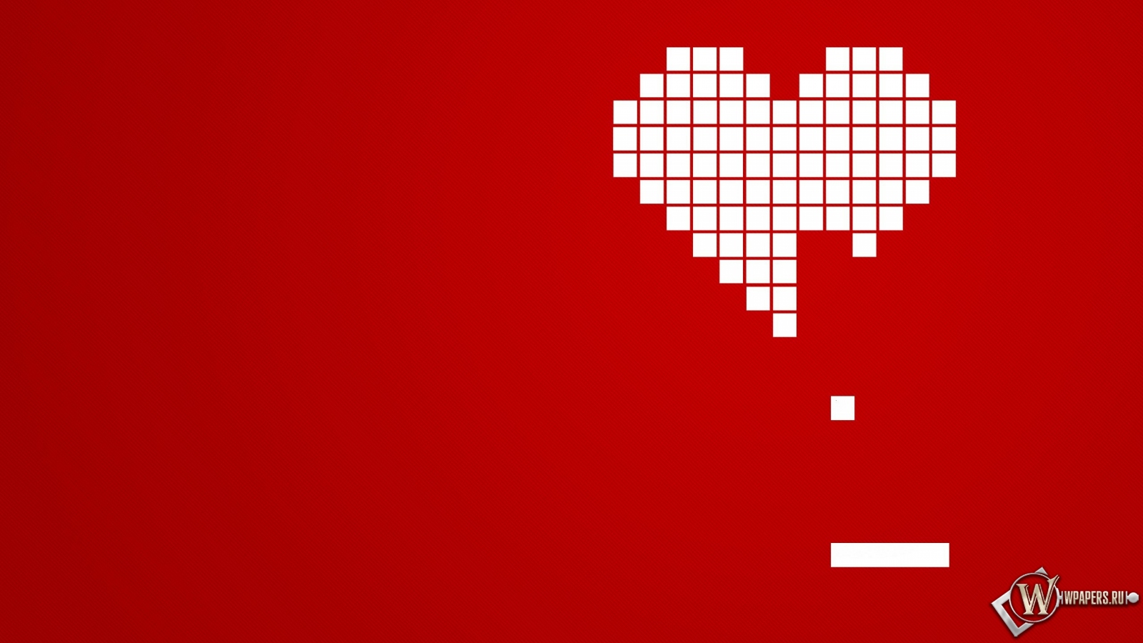 Сердце из кубиков 1600x900