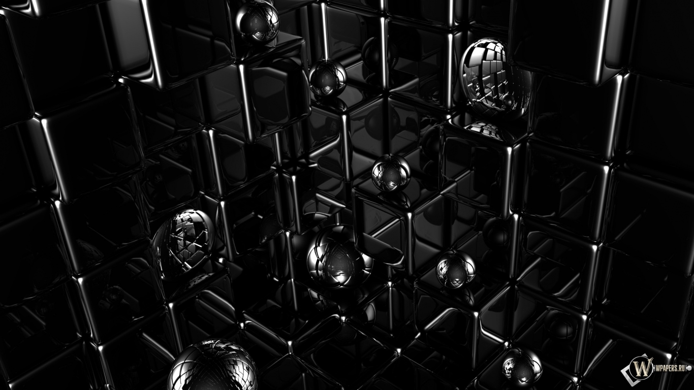 Кубики и шарики 1366x768