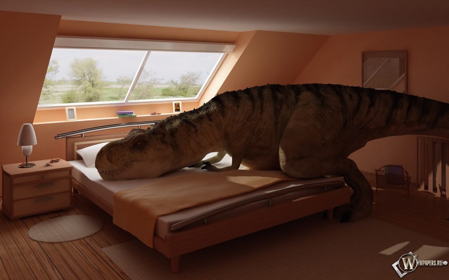 Динозавр отдыхает 1440x900