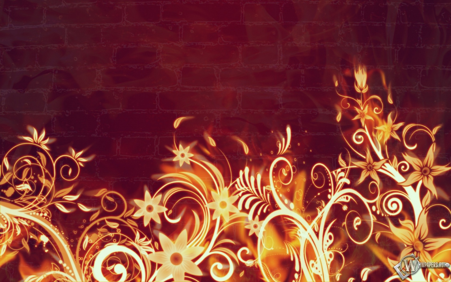 Огненный цветы 1440x900
