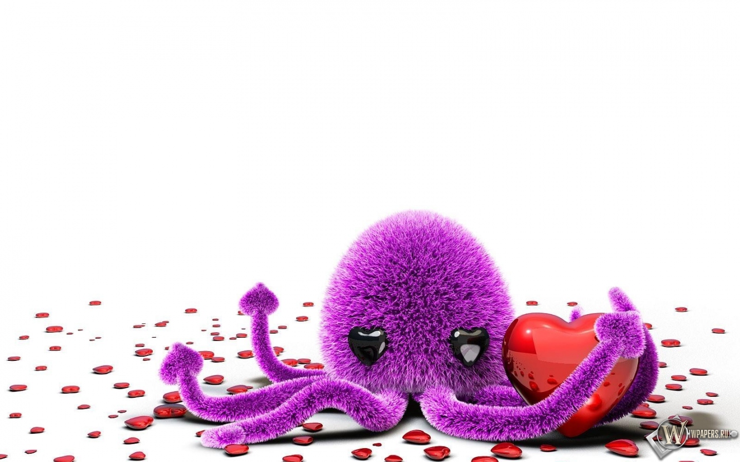 Влюблённый осьминог 1440x900