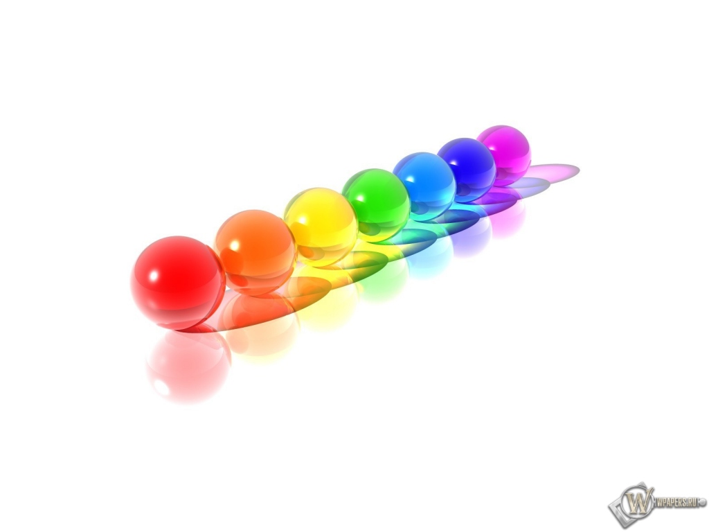 Разноцветные шарики 1024x768
