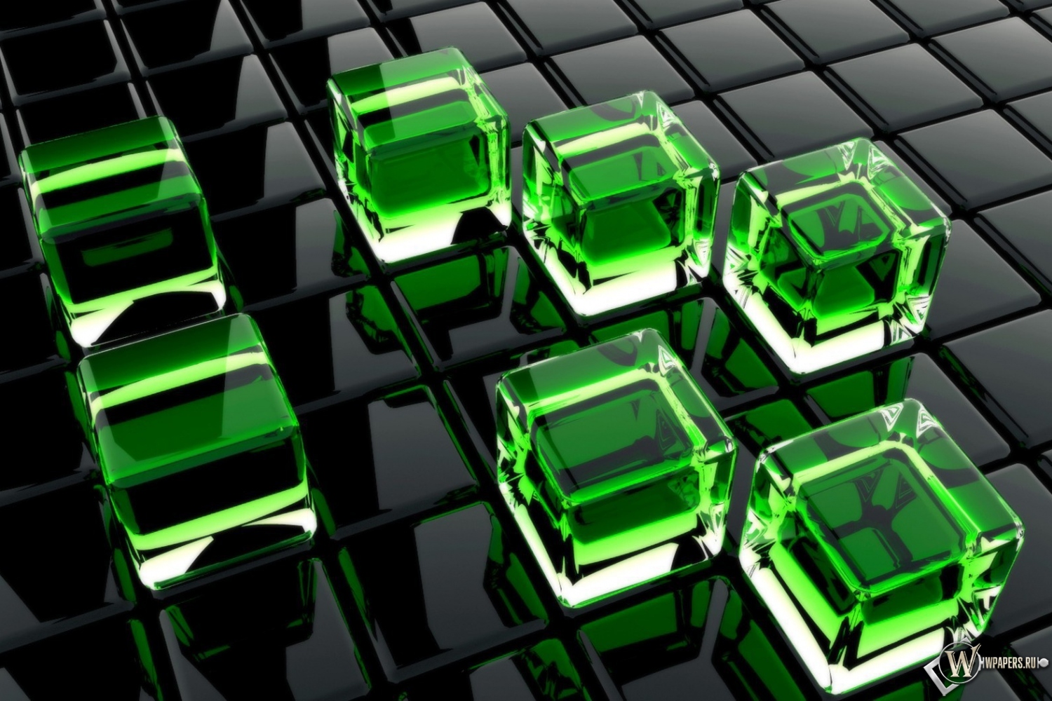 Стеклянные кубы 1500x1000