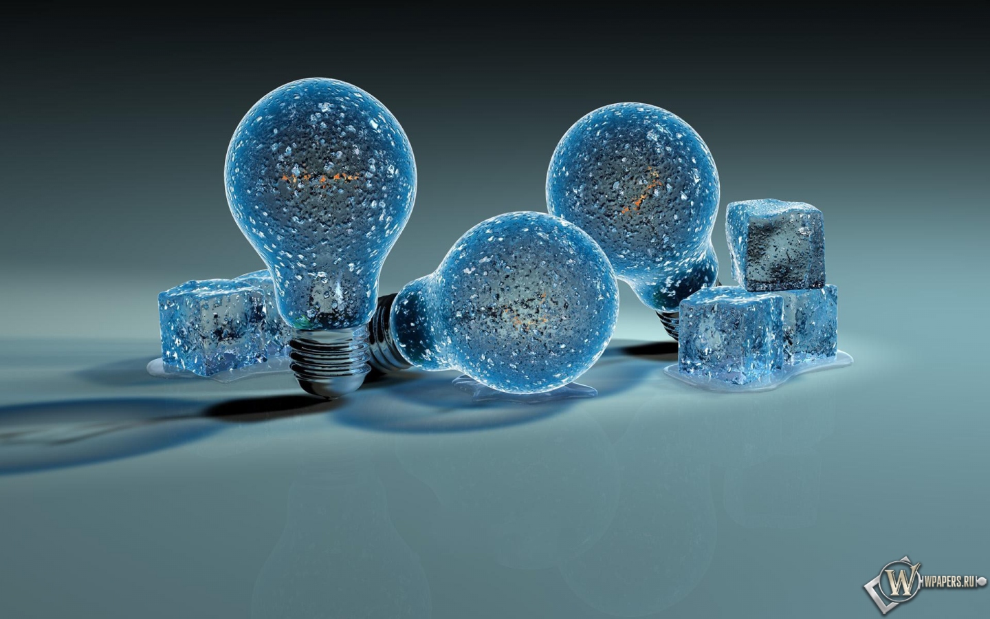 Ледяные лампочки 1440x900