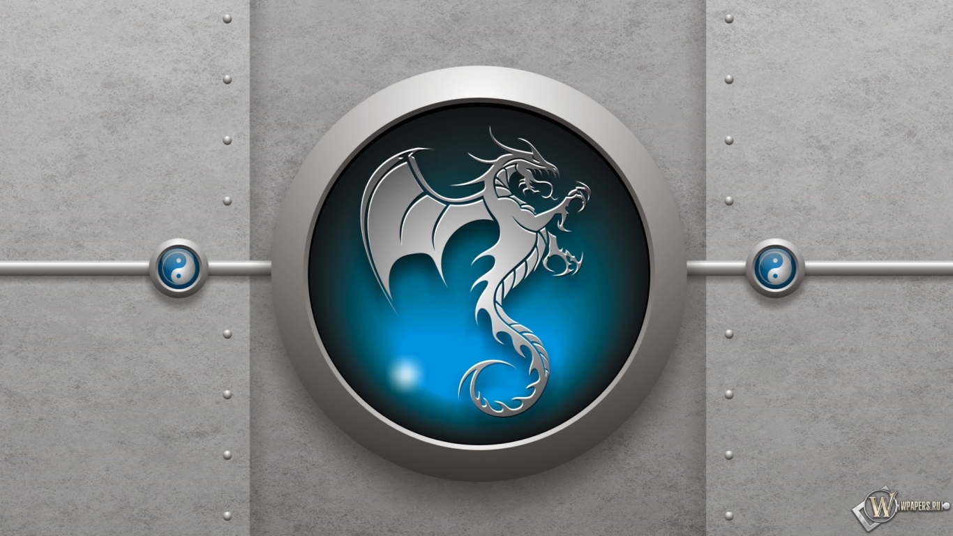 Знак дракона 1366x768