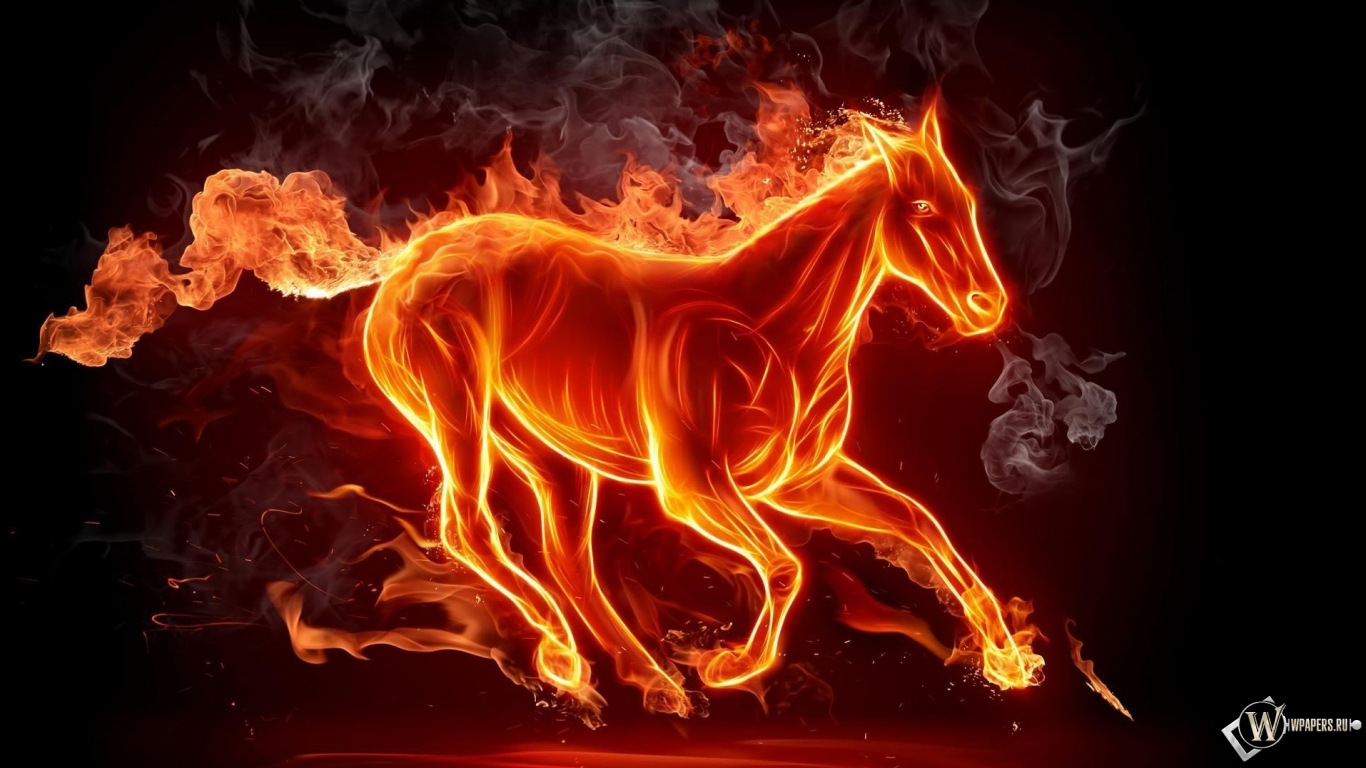 Огненный конь 1366x768