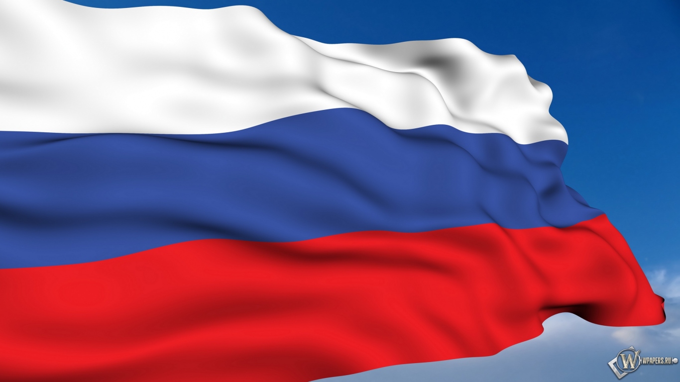 Флаг России 1366x768