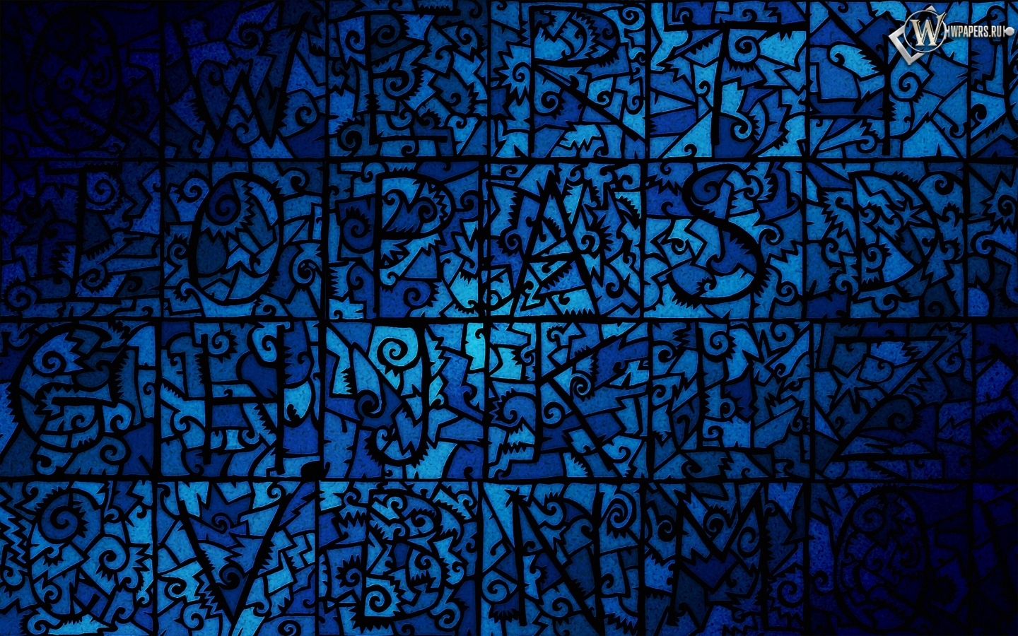 Синие узоры 1440x900
