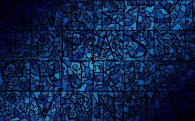 Обои Синие узоры: Синий, Текстура, Узор, Мозаика, Разное