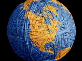 Обои Земля из клубка ниток: Земля, Планета, нитки, клубок, Разное