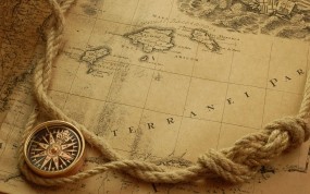 Обои Карта и компас: Карта, Компас, Разное
