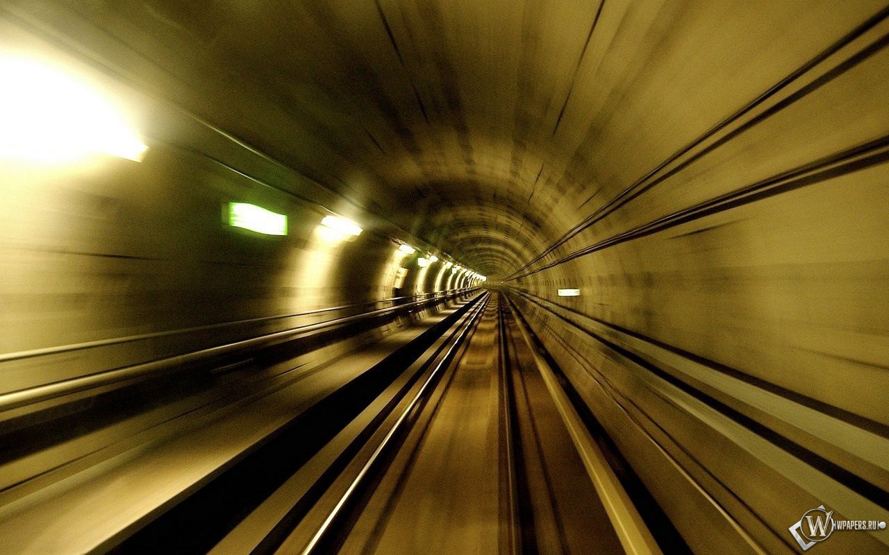 Туннель метро 1280x800