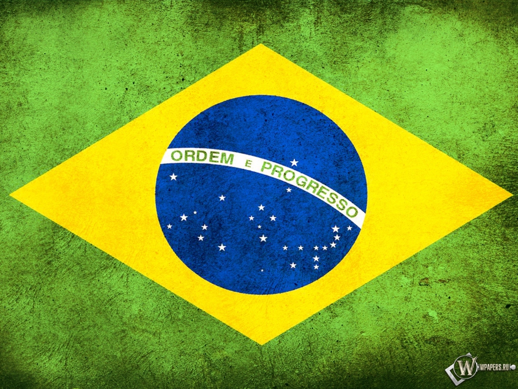 Флаг Бразилии 1024x768