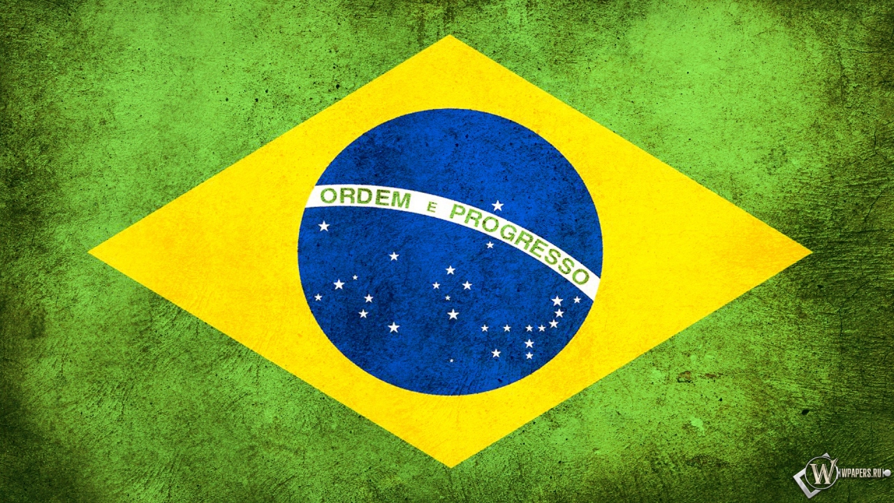 Флаг Бразилии 1280x720