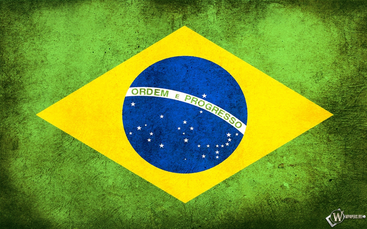 Флаг Бразилии 1280x800