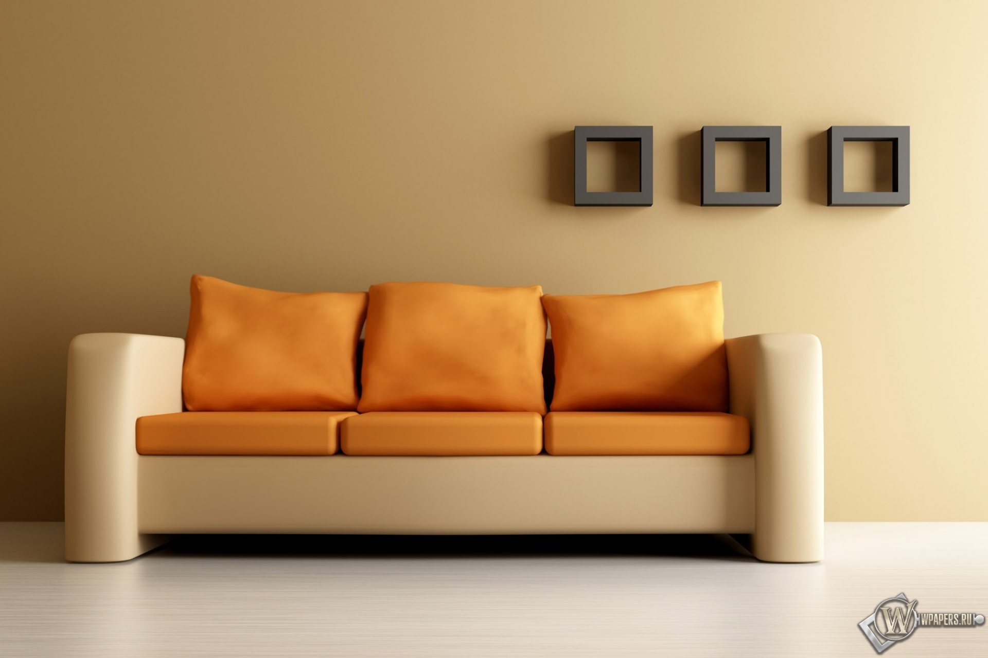 Оранжевый диван 1920x1280