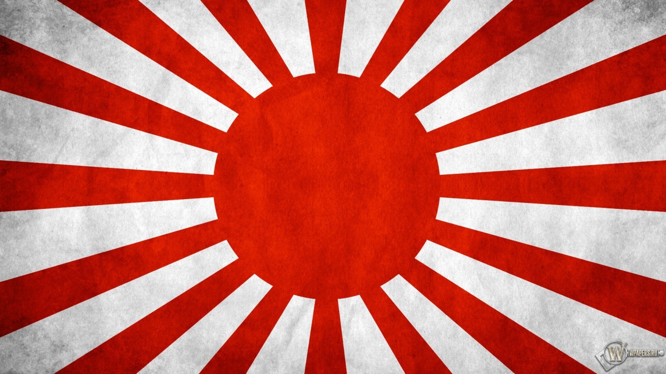 Флаг Японии 1366x768