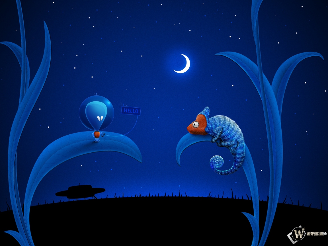 Alien and chameleon 1152x864