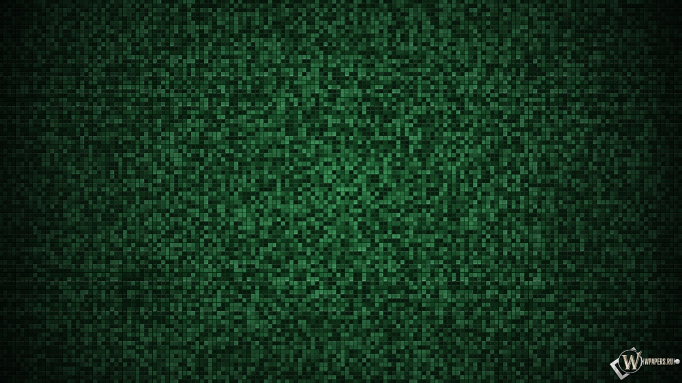 Зелёная мозаика 1366x768