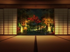 Обои Японская комната: Стена, Картина, Япония, Разное