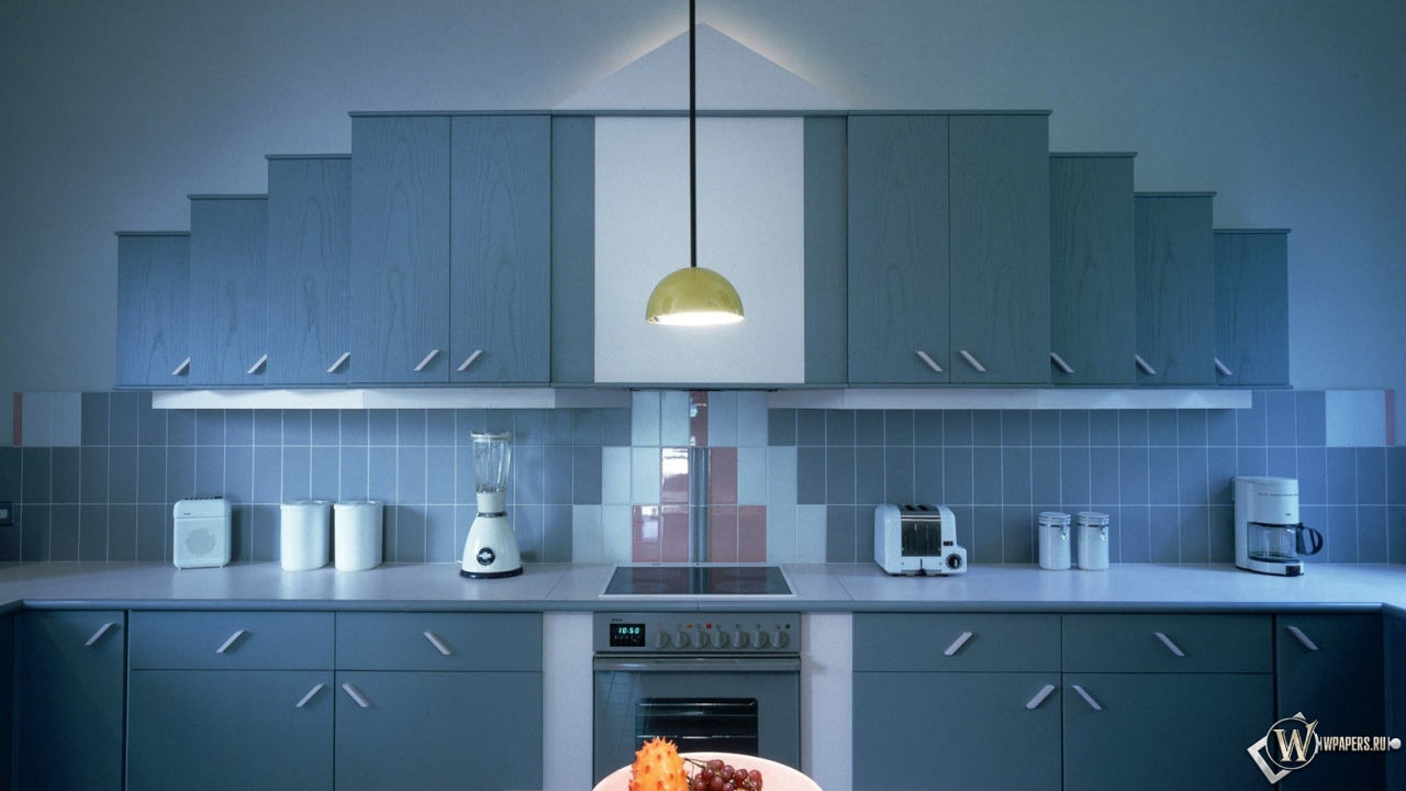 Синяя кухня 1280x720