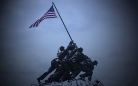 Обои Iwo Jima: Солдаты, Памятник, Флаг, Америка, Разное
