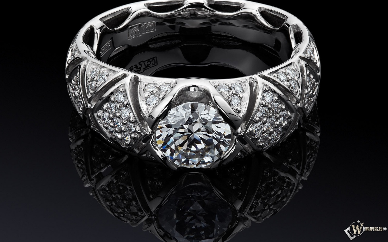 Бриллиантовое кольцо 1280x800