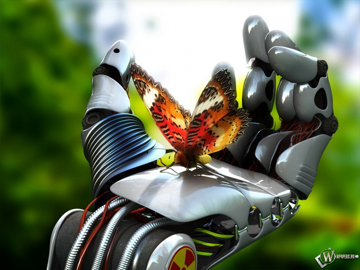 Робот с бабочкой 1152x864